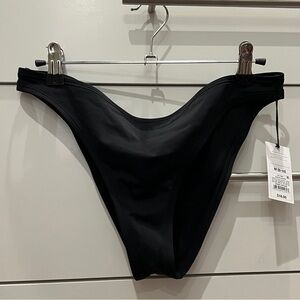 NWT Women’s Shade & Shore Target Black Bikini Bottom Extra Cheeky High Leg-MED 👙